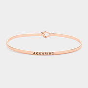 Congratulations Message Brass Thin Metal Hook Bracelet