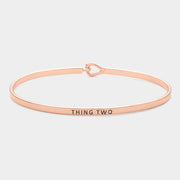 "Thing Two" Thin Brass Metal Hook Bracelet