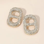 Bold Rhinestone Paved Statement Earrings