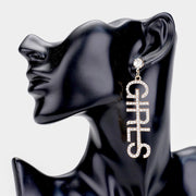 Girls Crystal Drop Earrings