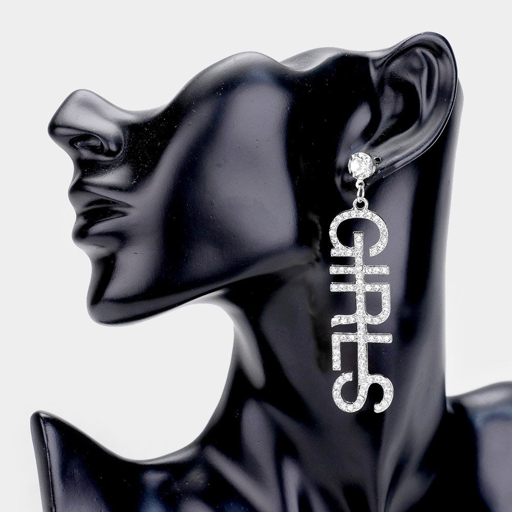 Girls Crystal Drop Earrings