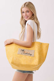 Shoulder & Bucket Style SUMMER HOLIDAY Canvas Bag
