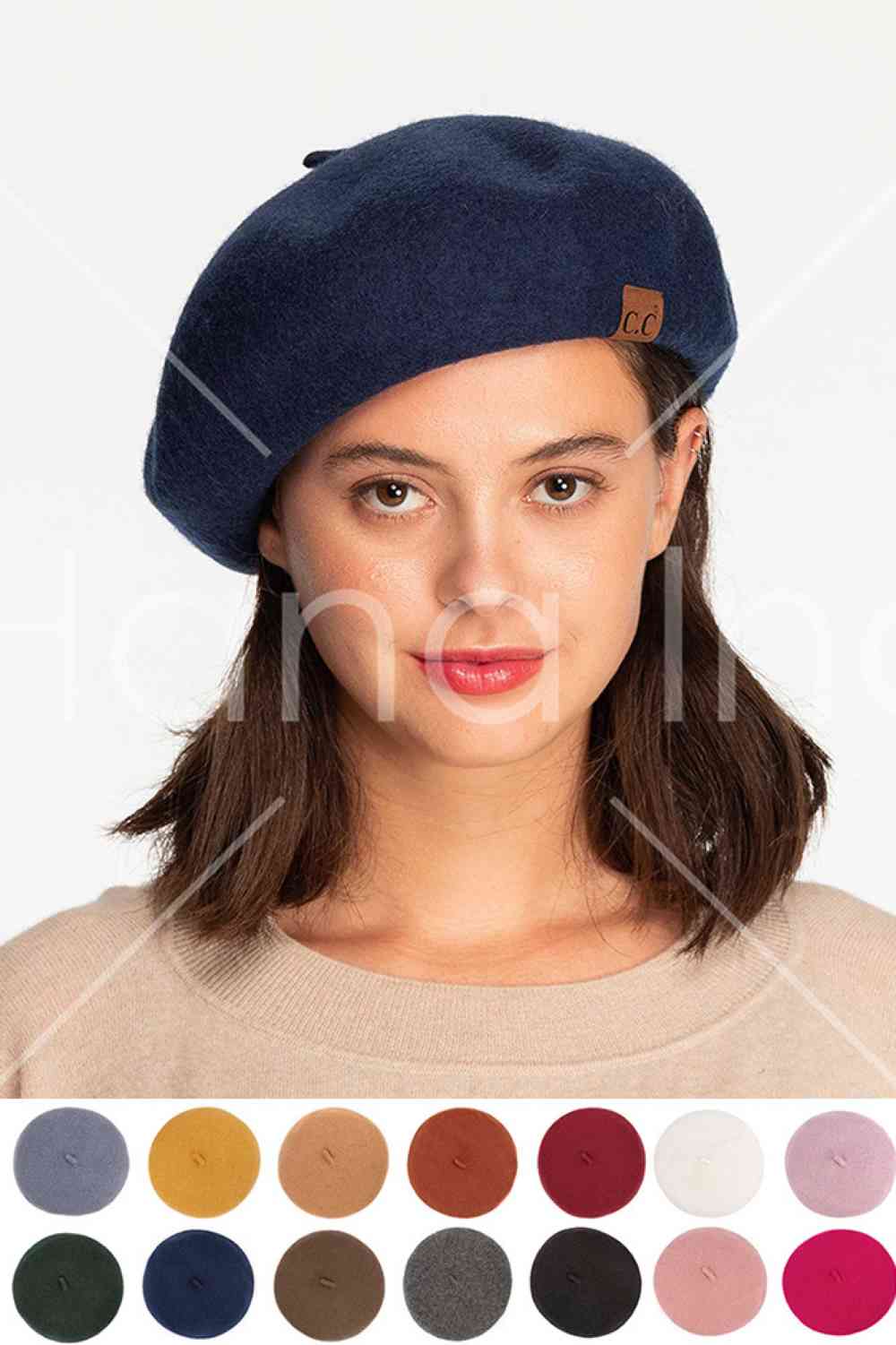 C.C Solid Color Wool Beret