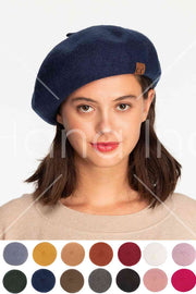 C.C Solid Color Wool Beret
