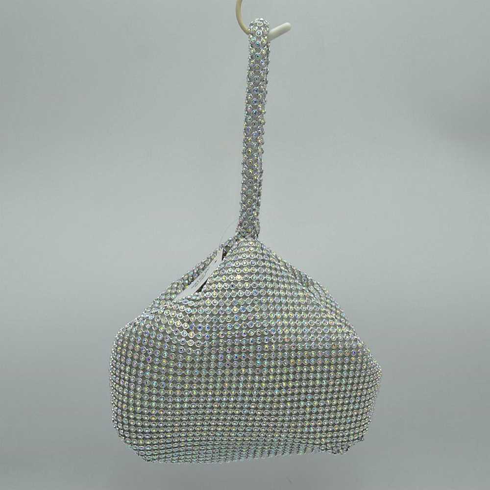 Chic Rhinestone Bling Wristlet Evening Bag