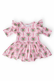 Merry Mistletoe 3/4 Sleeve Twirl Flutter Bodysuit