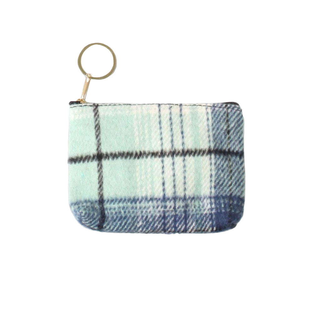 Plaid Check Coin Card Purse