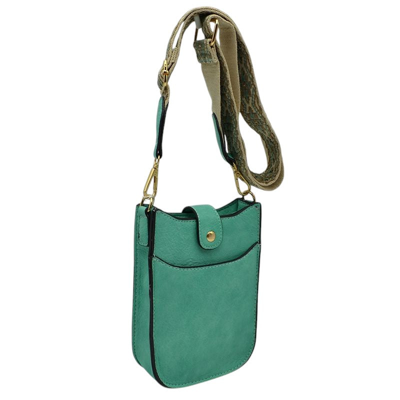 Vegan Leather Crossbody Bag with Adjustable Guitar Straps