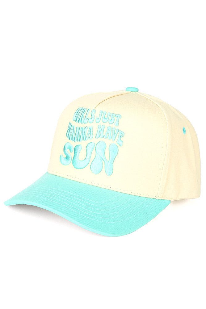 C.C GIRLS JUST WANNA HAVE SUN Cotton Baseball Cap
