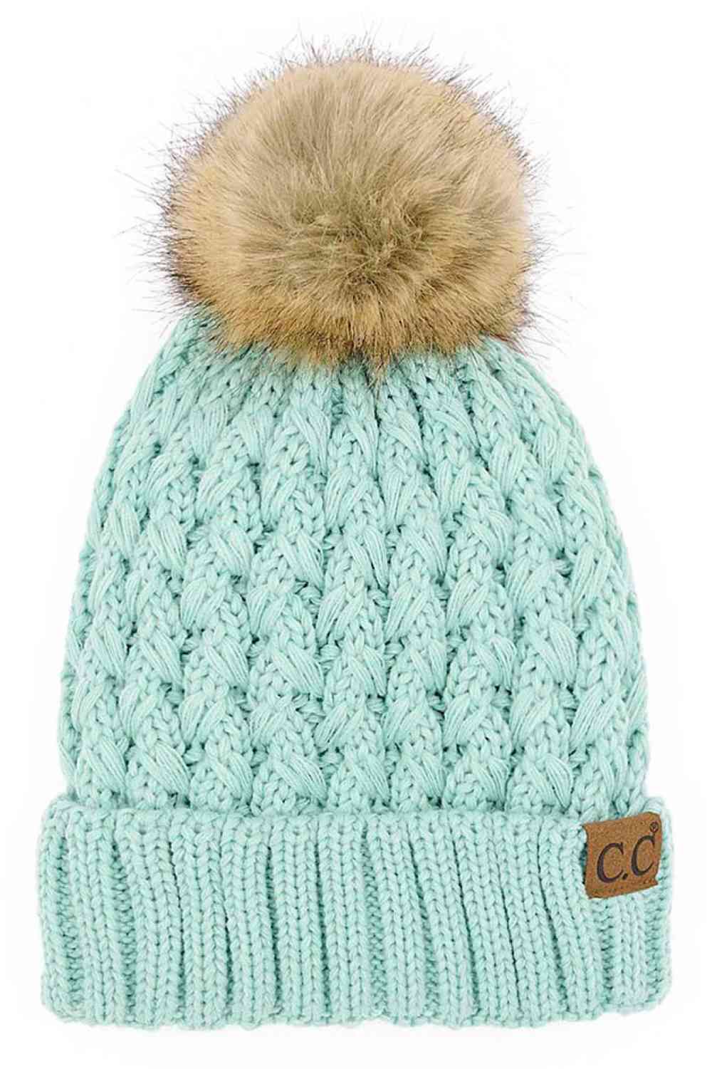 C.C Lattice Crossover Stitch Beanie