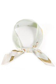 Flower Pattern Print Light Weight Silky All Season Bandana Scarf