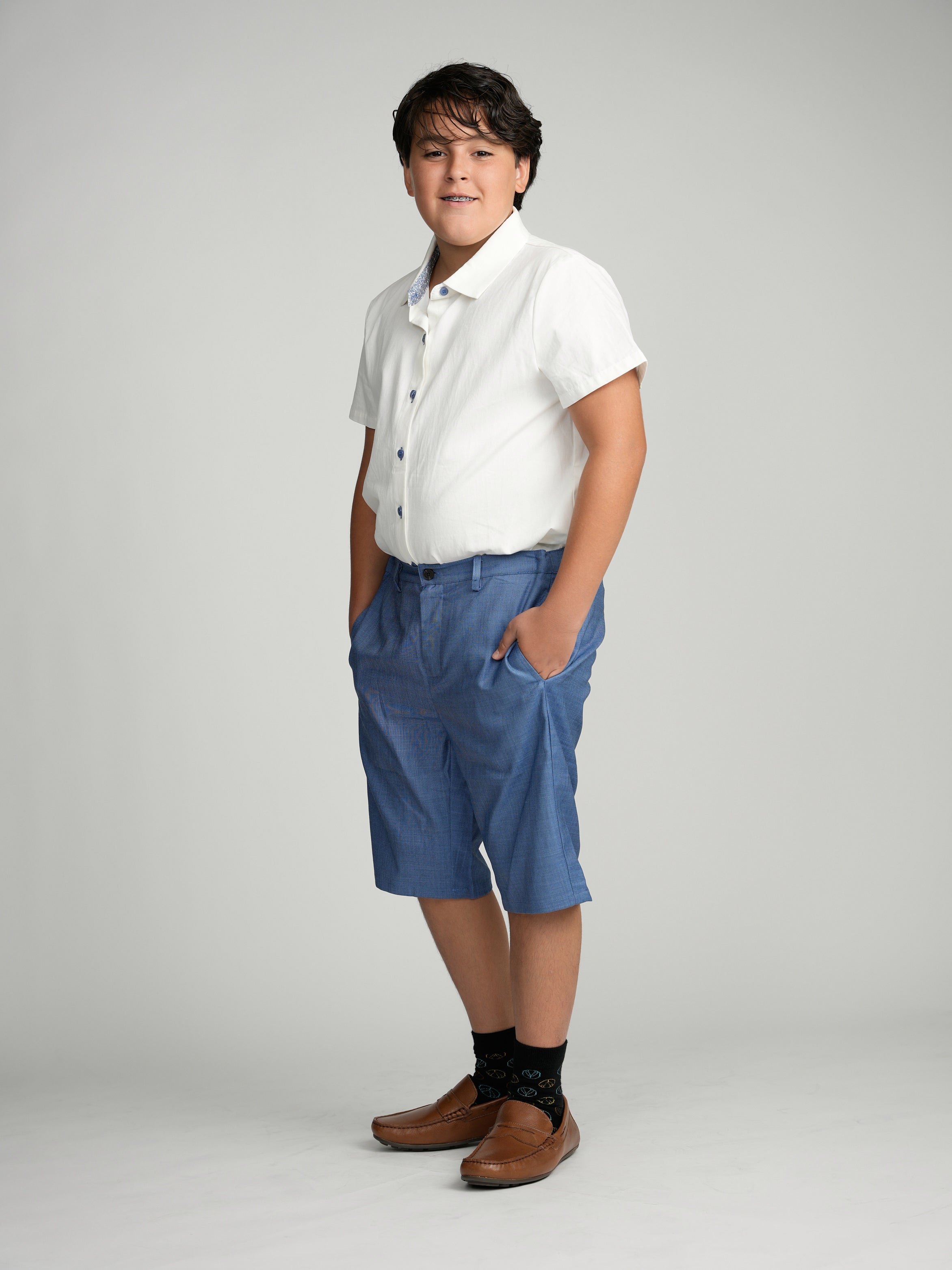 Egyptian Blue Short Dress Pants