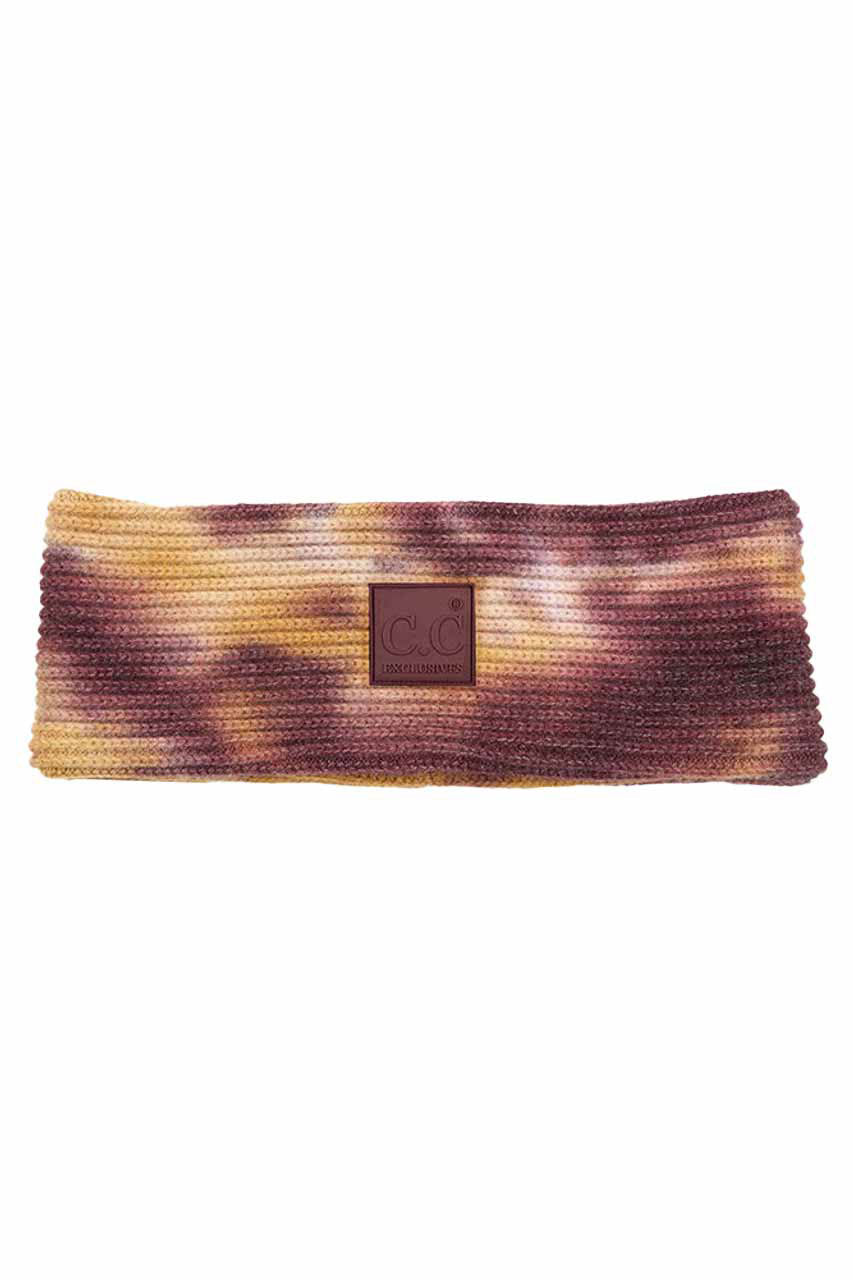 C.C Tie Dye Headband With Rubber Patch Headwrap Earmuffs