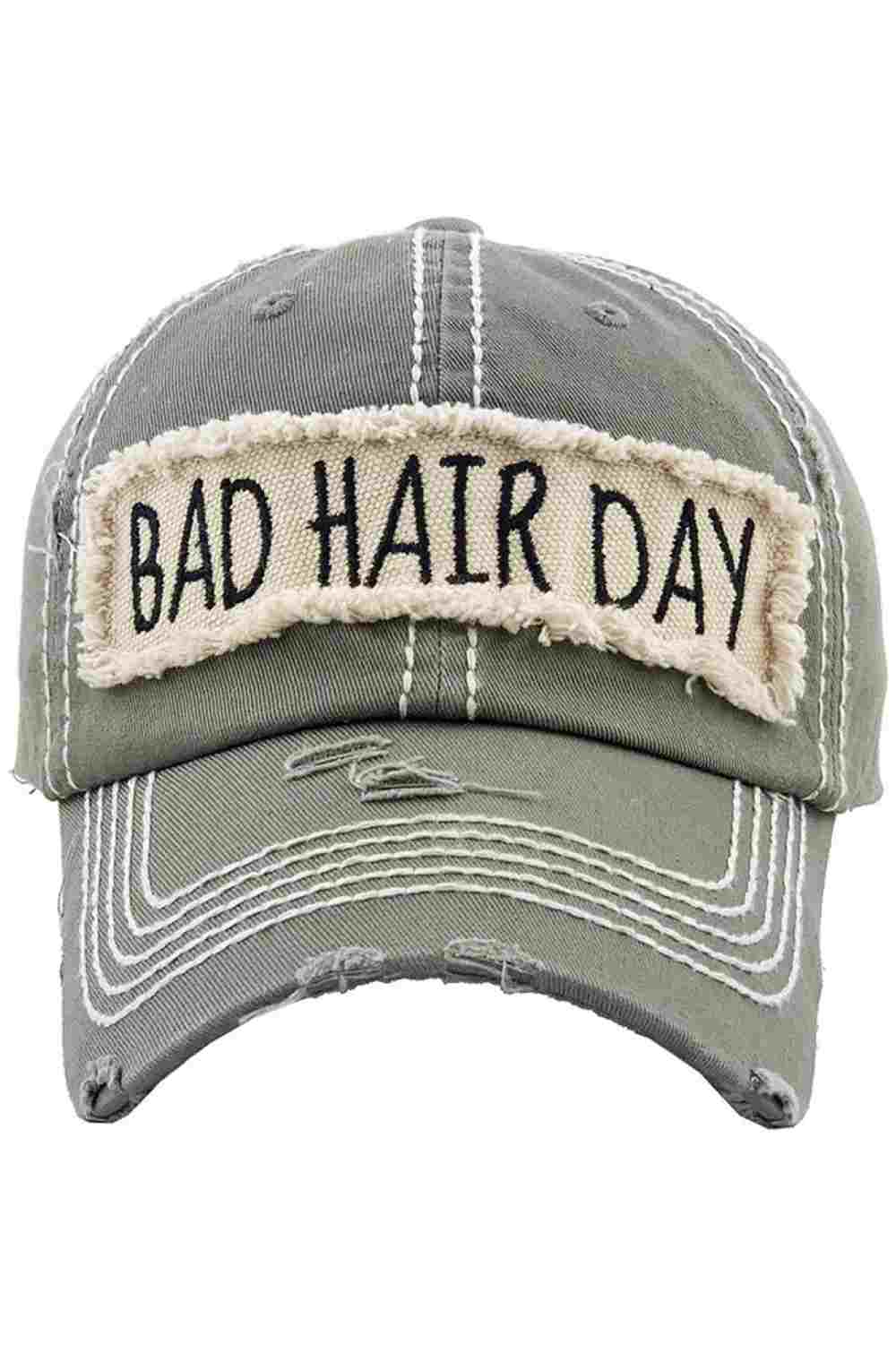 BAD HAIR DAY Washed Vintage Baseball Cap