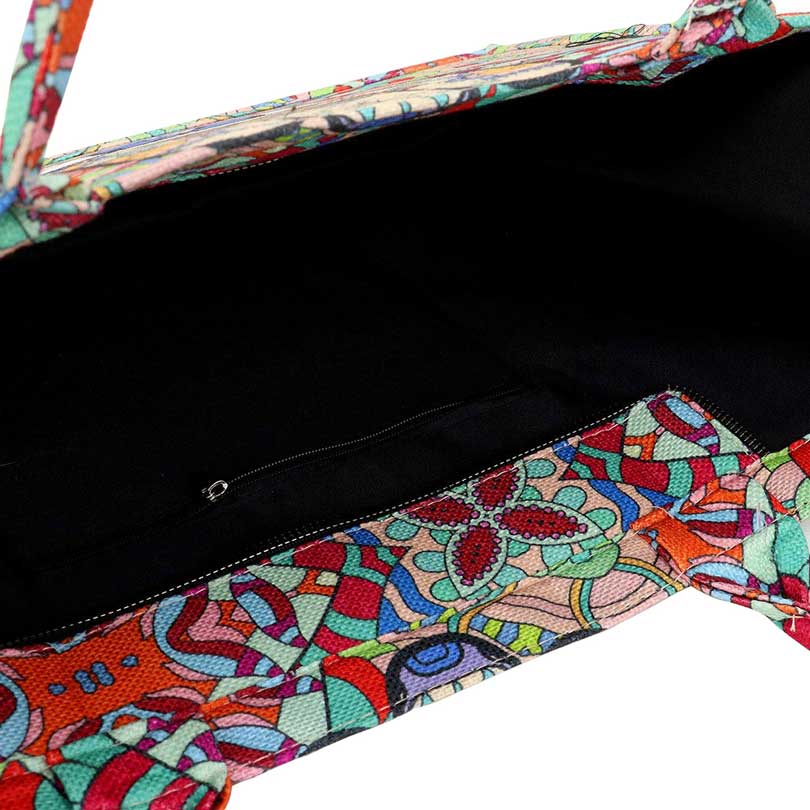 Evil Eye Hamsa Hand Printed Tote Bag