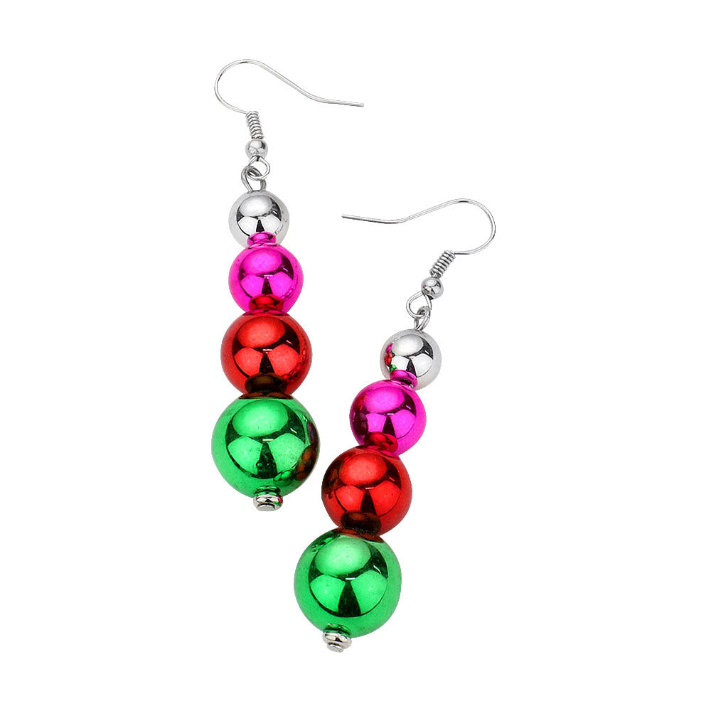 Christmas Ball Drop Earrings
