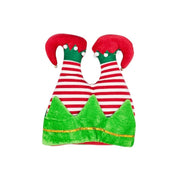 Plush Striped Elf Jingle Bells Hat