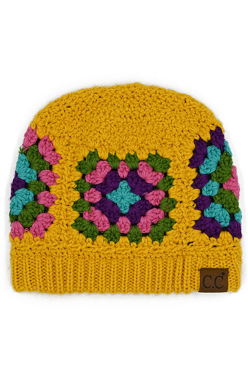 C.C Multi Color Crochet Beanie