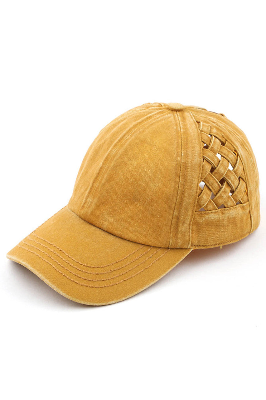 C.C WEAVON BASKET CRISS-CROSS PONYCAP