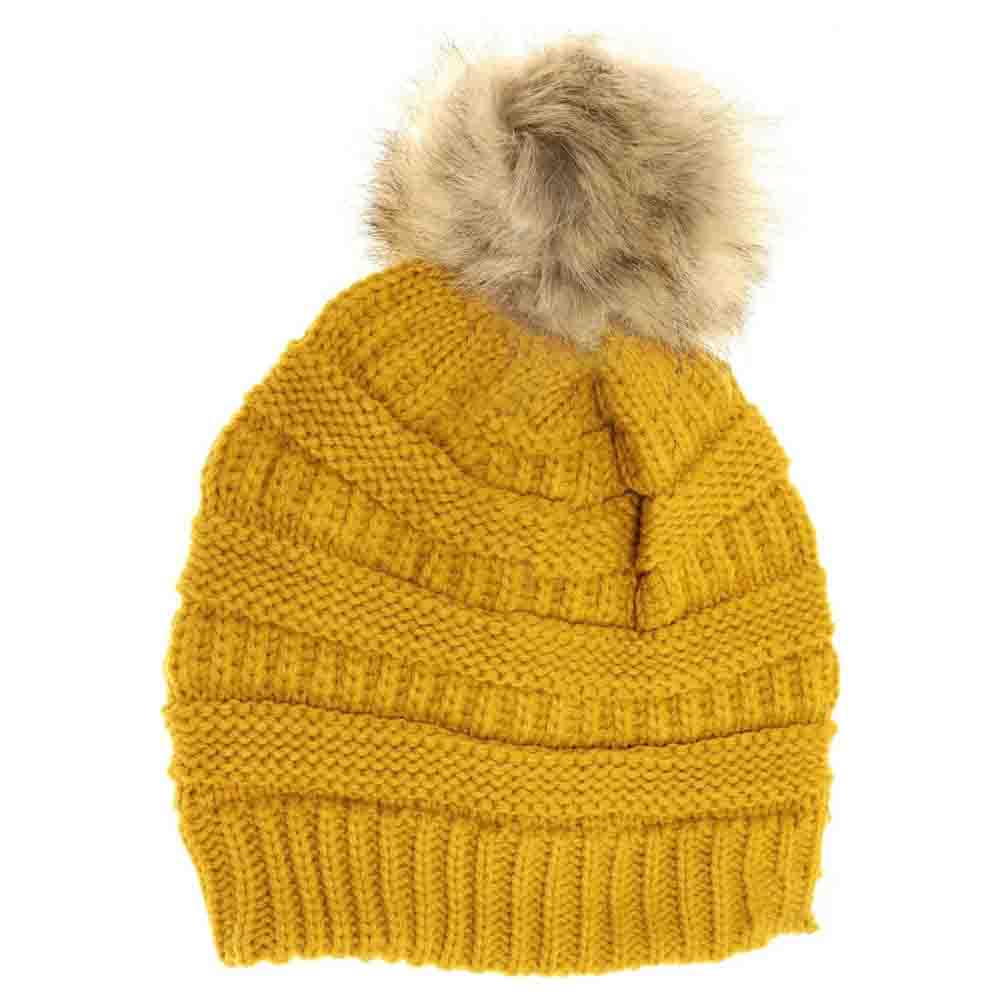 Fur Pom C.C Beanie