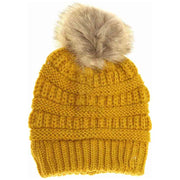 Kids Fur Pom C.C Beanie