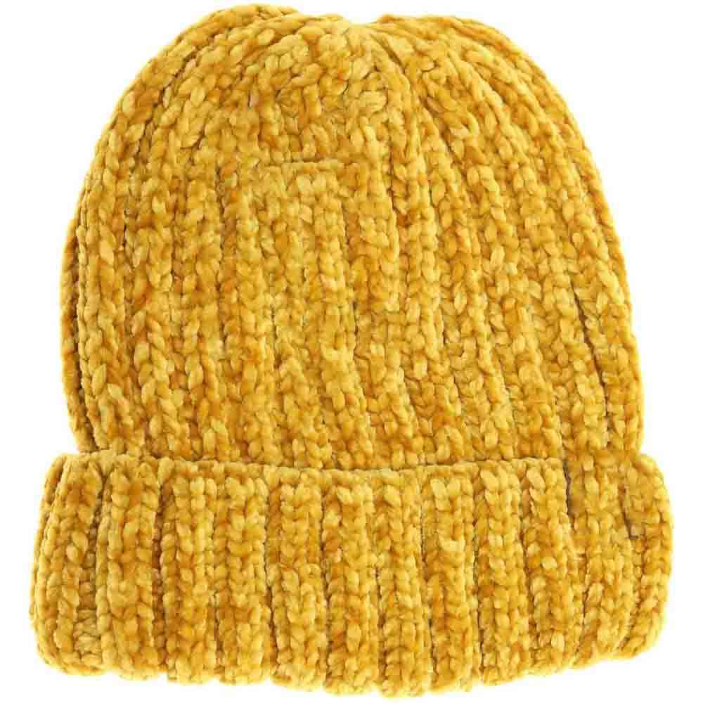 Solid Ribbed Chenille C.C Beanie