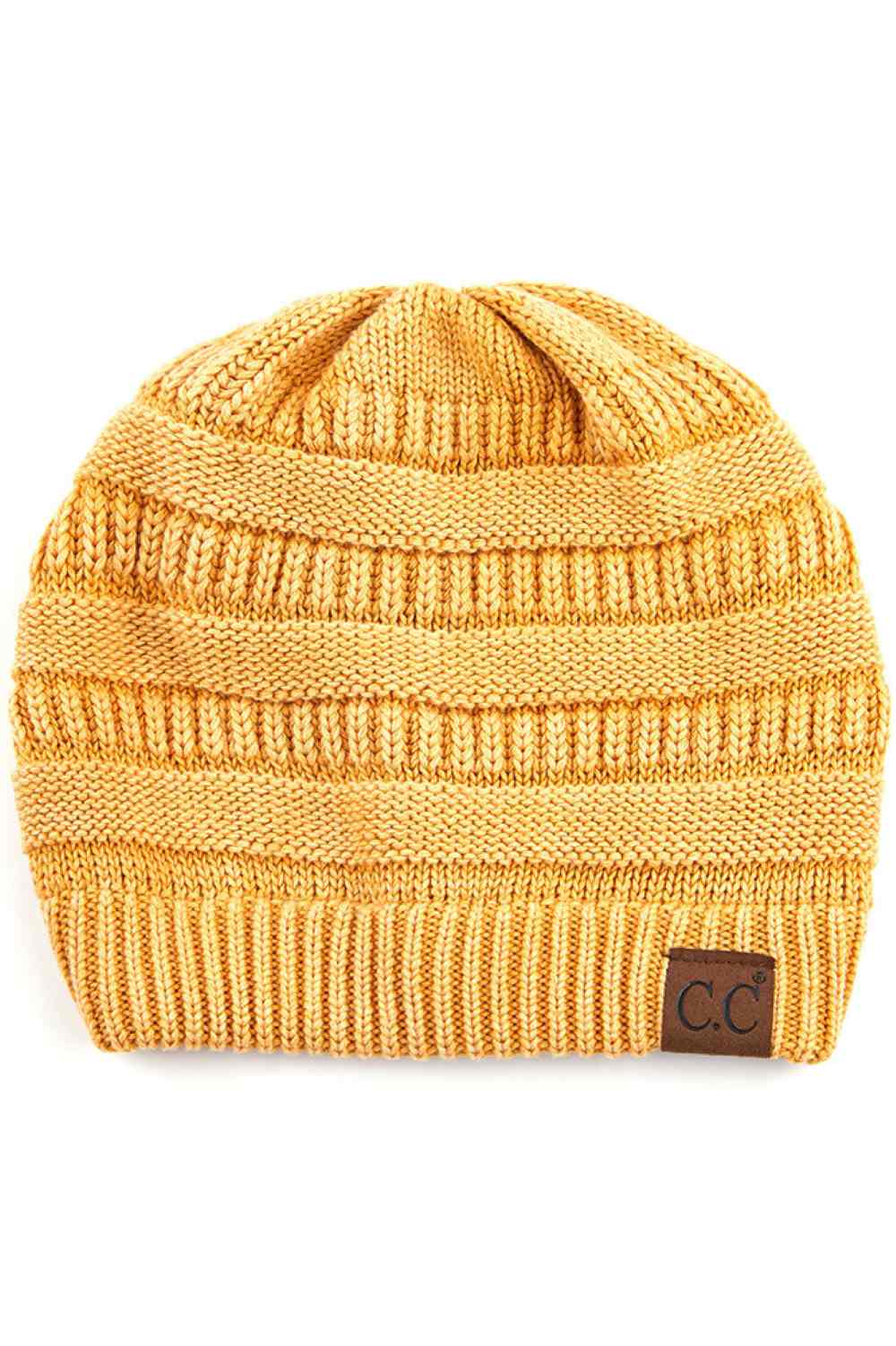 C.C Cotton Washed Ribbed Beanie