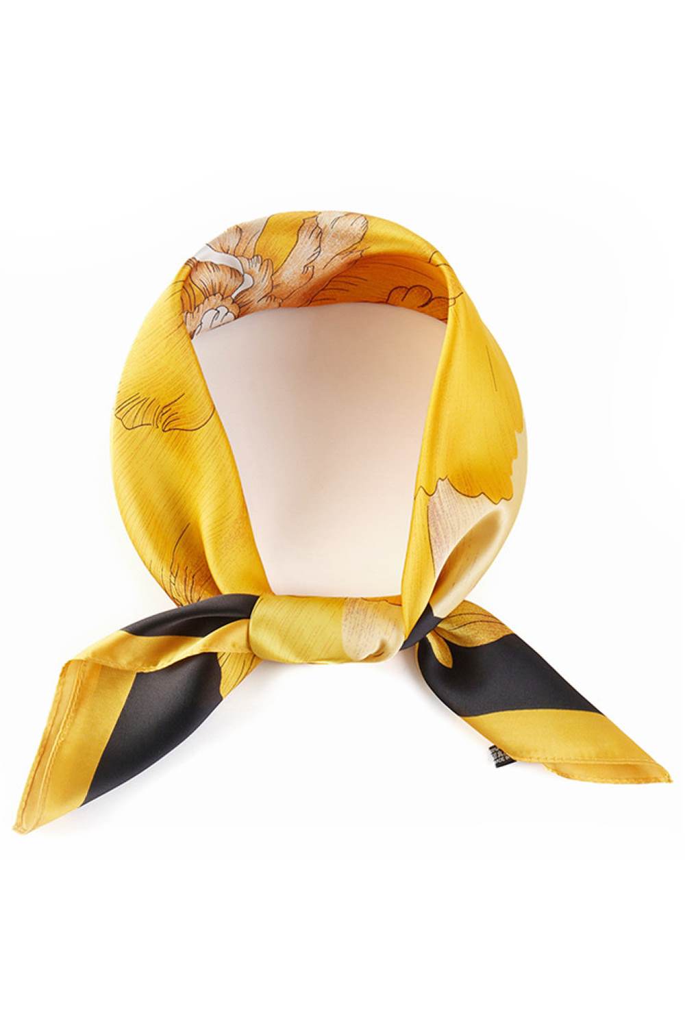 Flower Pattern Print Bandana Scarf