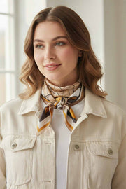 Modern Rose Print Bandana Scarf