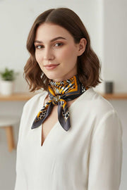 Multi Animal Pattern Print Bandana Scarf