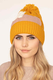 Patch Fleece Pom Beanie