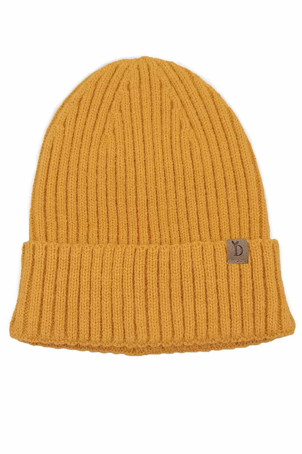 Solid Color Ribbed Knit Cuff Beanie