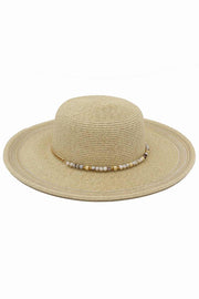 Beaded Band Summer Straw Sun Hat
