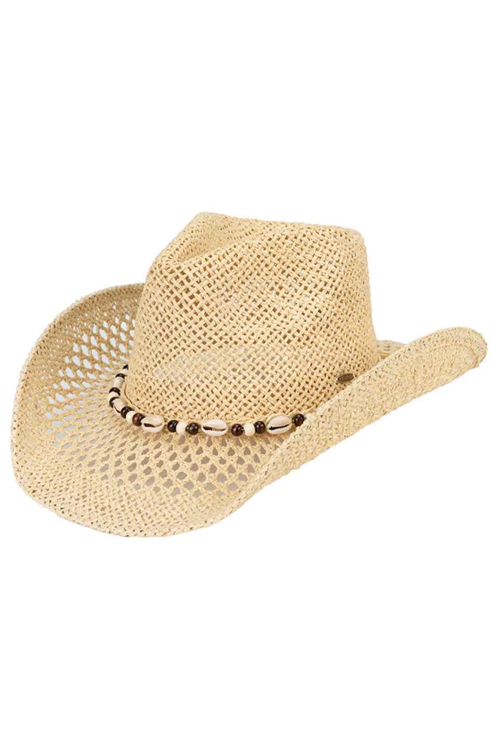 C.C Seashell and Bead Band Pattern Paper Cowboy Hat