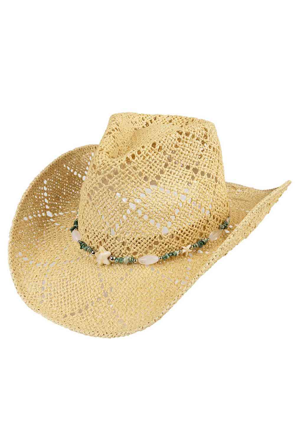 C.C Starfish and Bead Band Pattern Paper Cowboy Hat