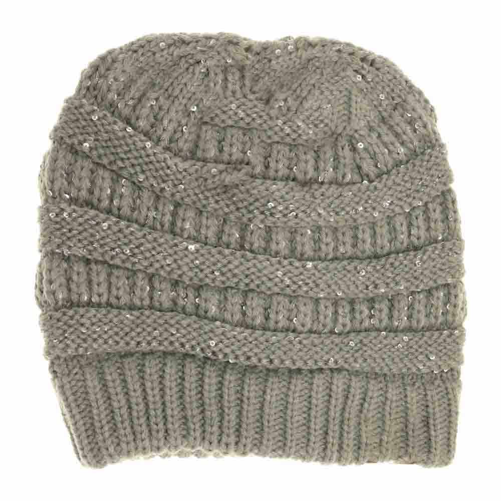 Sequin C.C Beanie Tail Beanie
