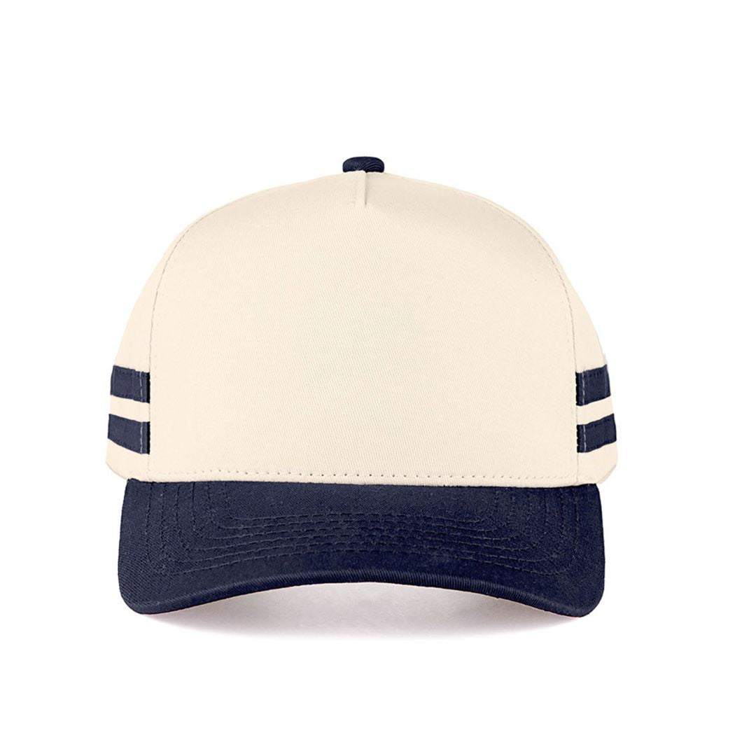 C.C Two Bold Stripes Side Two Tone Trucker Cap