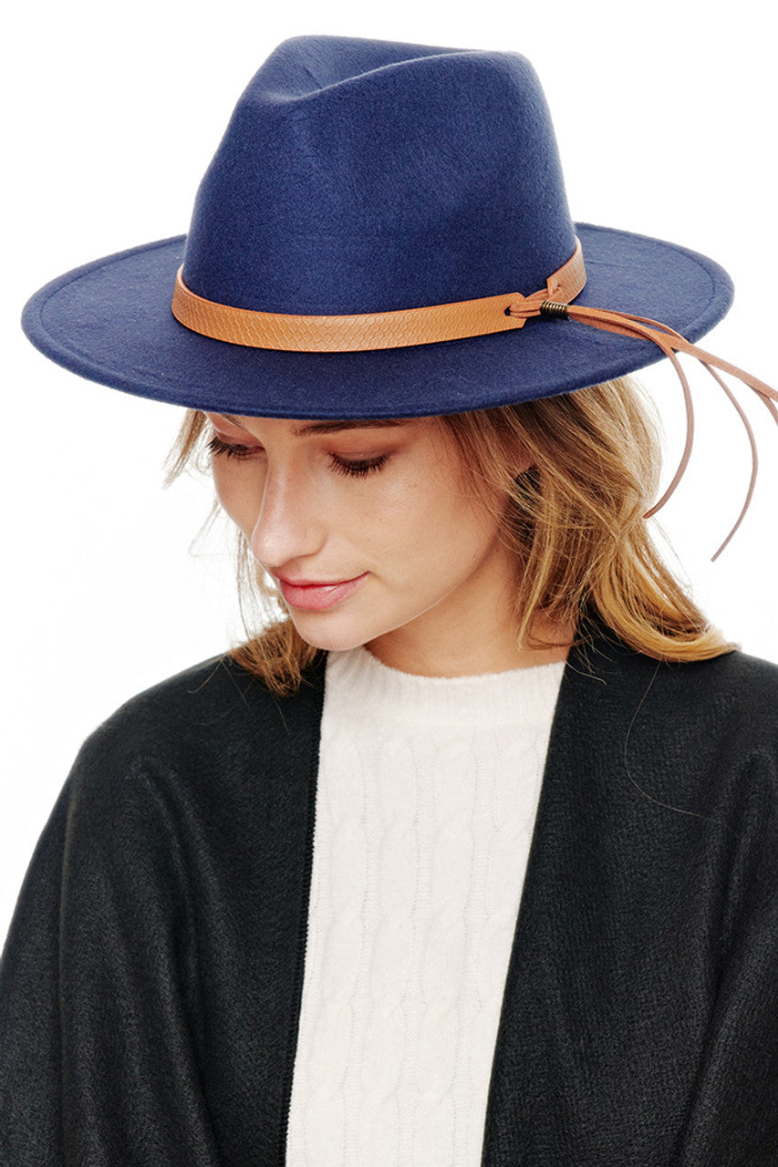 Felt Solid Fedora Hat