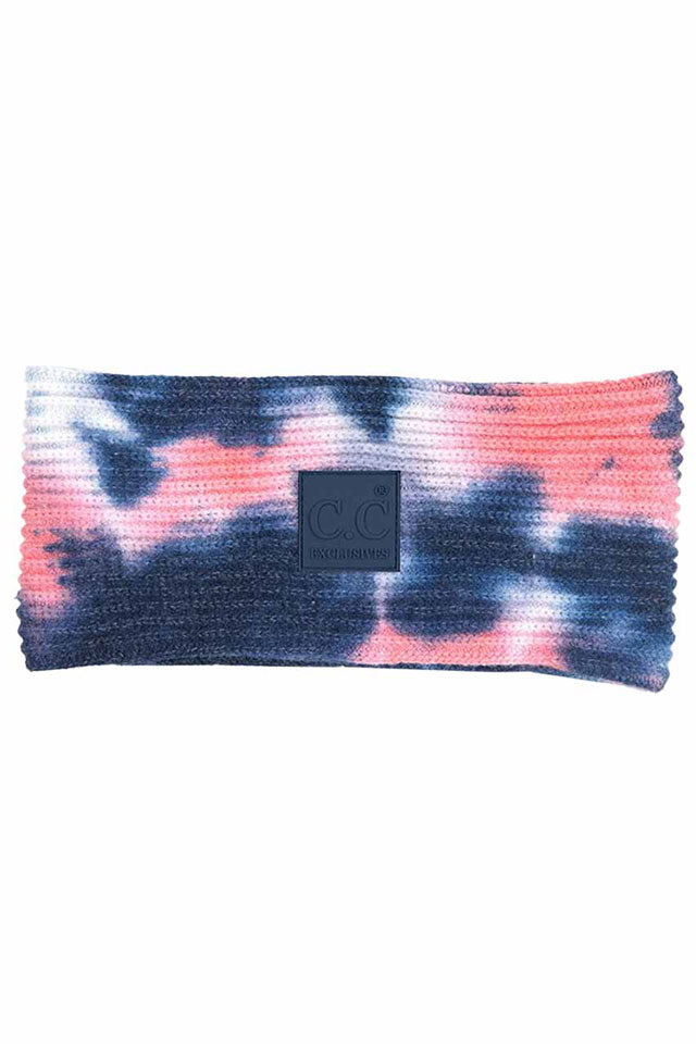 C.C Tie Dye Headband With Rubber Patch Headwrap Earmuffs