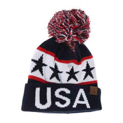 Women's USA Knit Pom C.C Beanie 4th of July