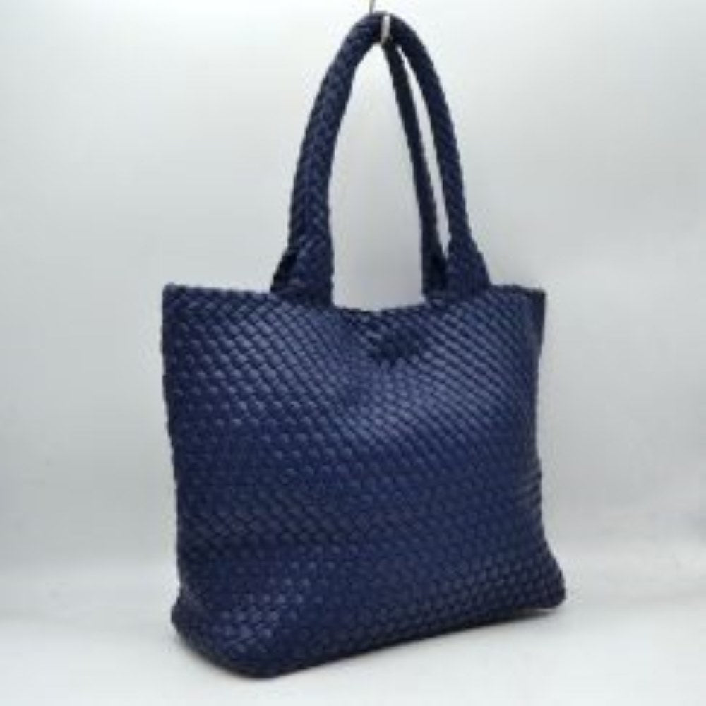 Woven Tote Bag with Matching Zipper Pouch