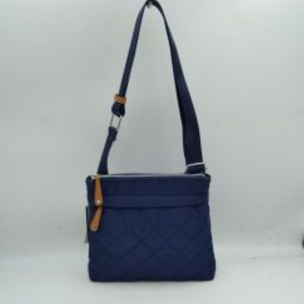 Quilted Crossbody Messenger Bag with Adjustable Strap