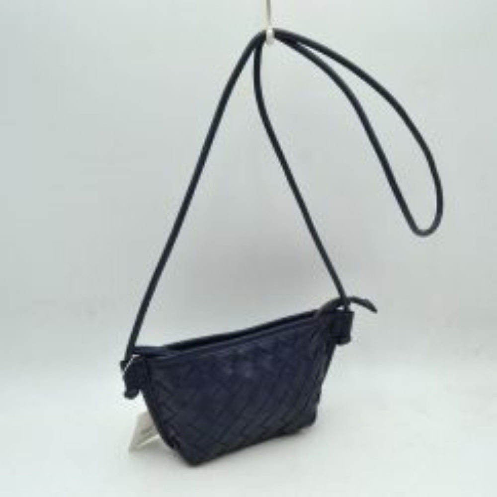 Woven Texture Small Crossbody Bag with Top Zipper and Cord Strap