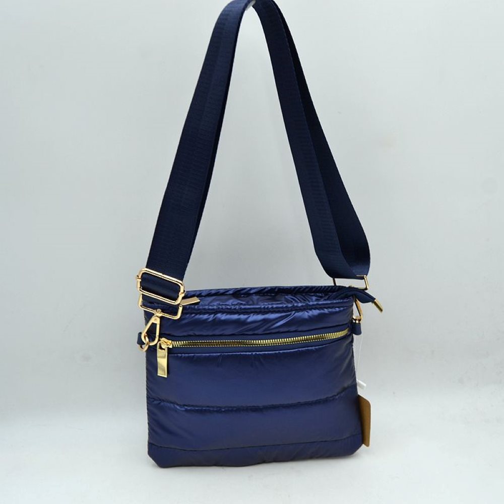 Sleek Multi-Pocket Puffer Crossbody Bag