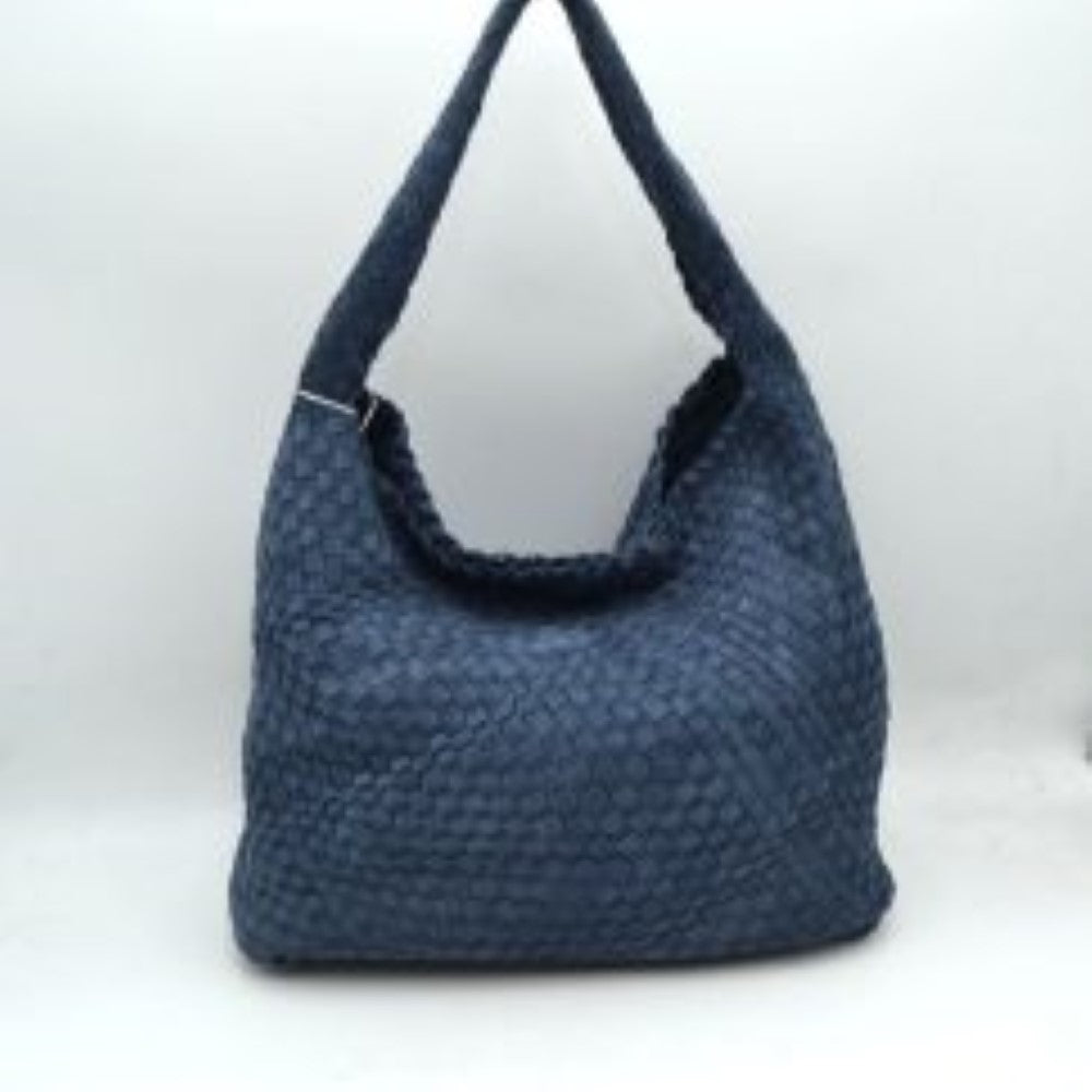 Woven Intrecciato Hobo Bag with Integrated Shoulder Strap