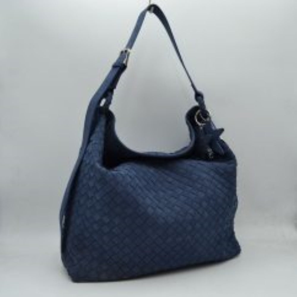 Woven Hobo Shoulder Bag with Adjustable Strap and Star Charm