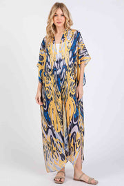 Boho Print Open Front Long Summer Kimono