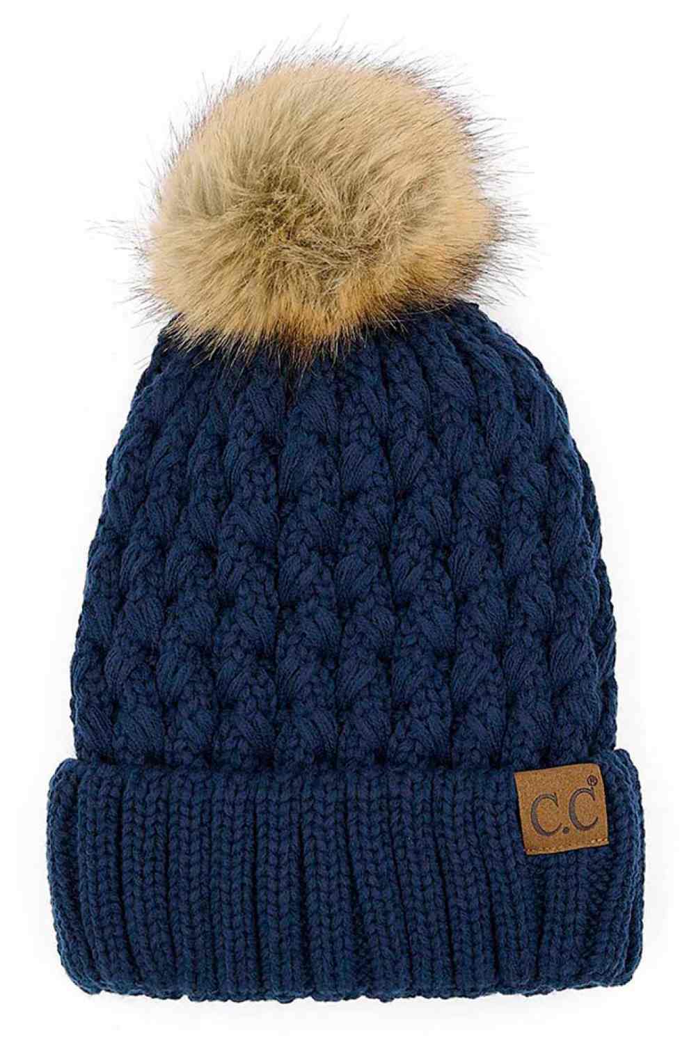 C.C Lattice Crossover Stitch Beanie