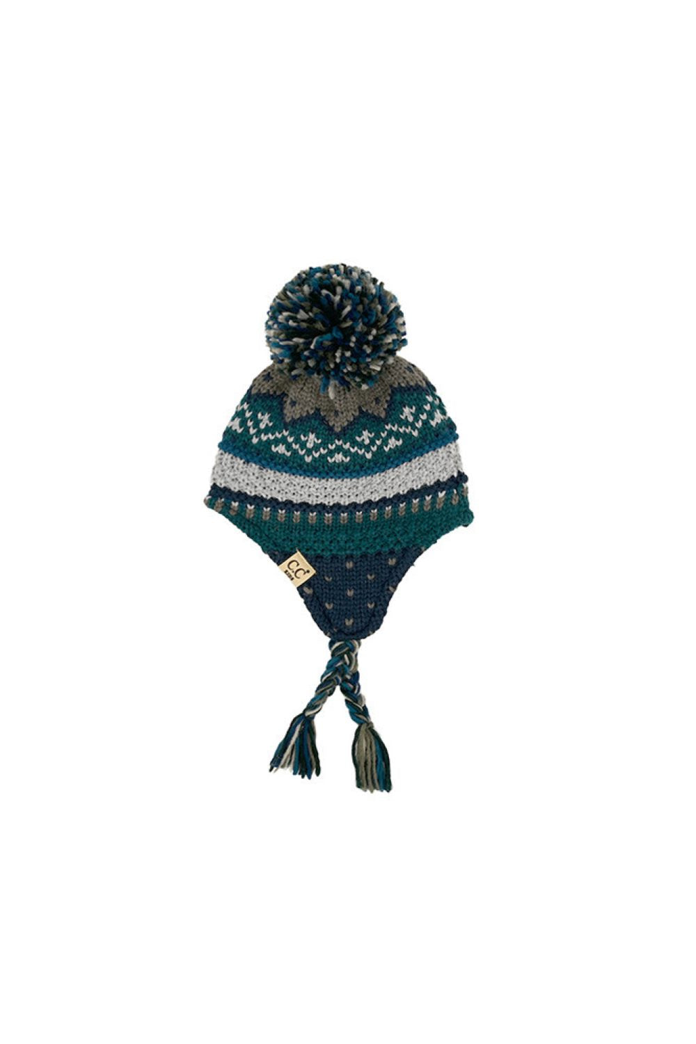 C.C Multi Pattern Braided Trapper Hat Winter Hat