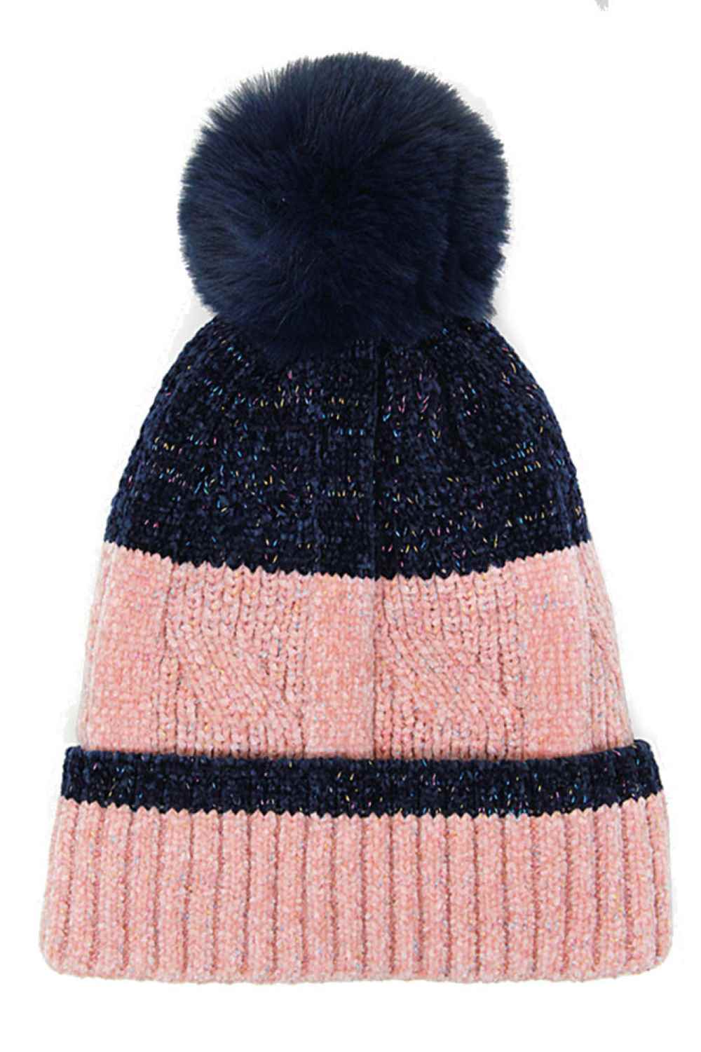 COLORFUL LUREX STRIPED KNITTED BEANIE